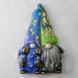 TO22130 - Blue & Green Gnome Couple Christmas Tree Ornament