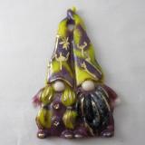 TO22131 - Purple & Gold "Viking" Gnome Couple Christmas Tree Ornament