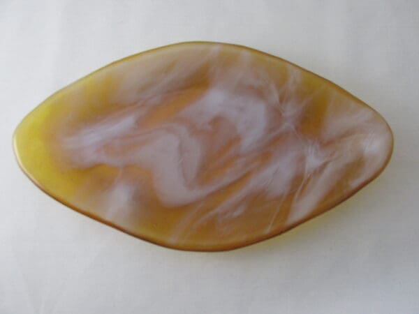 Amber & White Wispy Diamond Relish Dish - Image 3