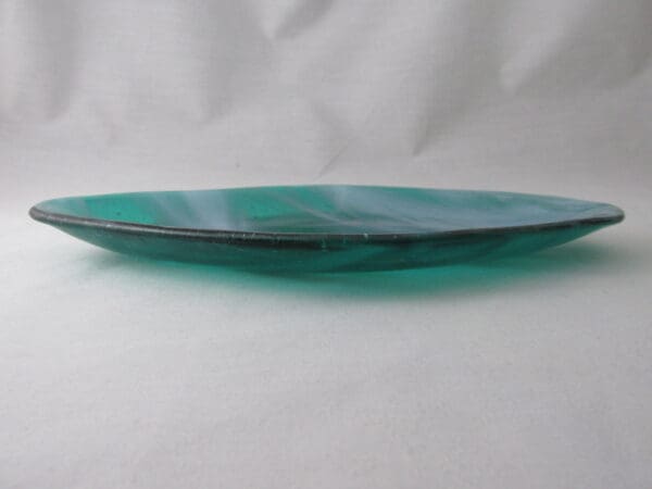 Emerald Green & White Wispy Diamond Relish Dish - Image 3