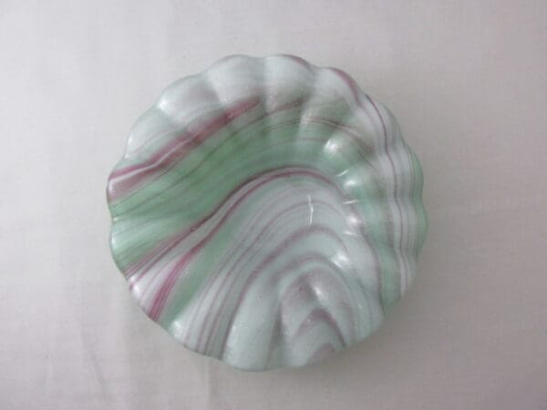 Lime Green, Pink & White Streaky Sunburst Bowl - Image 2