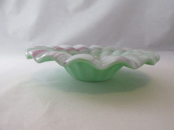 Lime Green, Pink & White Streaky Sunburst Bowl - Image 3