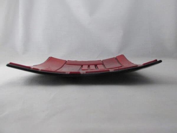 Black & Red 8" Square Dinner Plate - Image 3