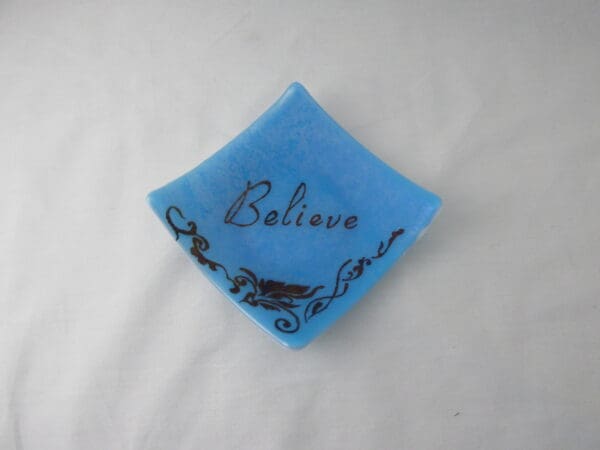 "Believe" White with Turquoise IR