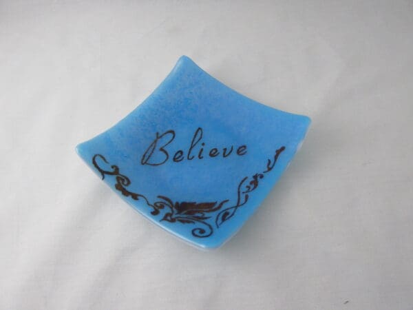 "Believe" White with Turquoise IR - Image 2