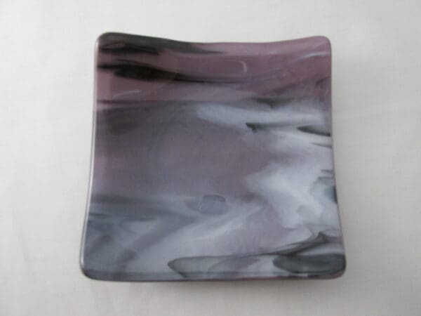 Dusty Lilac, Black & White Streaky Sushi Plate - Image 2