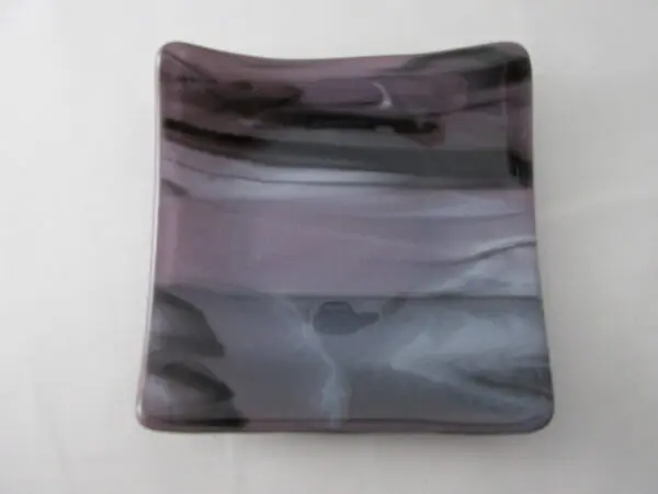 Dusty Lilac, Black & White Streaky Sushi Plate - Image 3