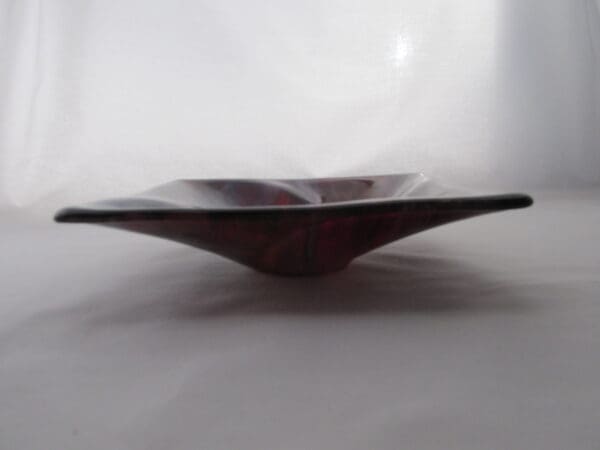 Cranberry Pink, Royal Blue, Spring Green Streaky Square Twist Bowl - Image 4