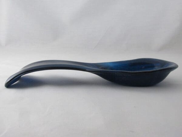 Copper Blue/White Streaky with Clear Large Spoon Rest - Image 2