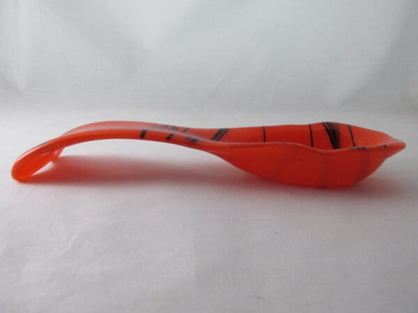 Orange with Black Streamers Large Spoon Rest - Image 3