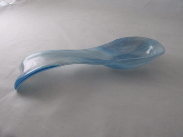 Mystic Rose with Clear Iridized Large Spoon Rest - Image 2