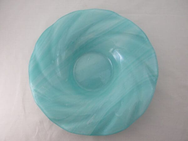 Aquamarine Frost Swirl Bowl - Image 2