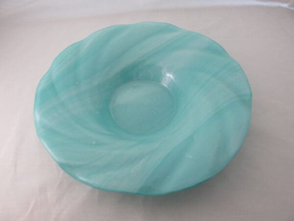 Aquamarine Frost Swirl Bowl - Image 4