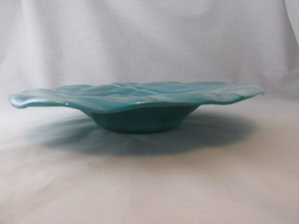 Peacock, White & Mint Swirl Bowl - Image 3