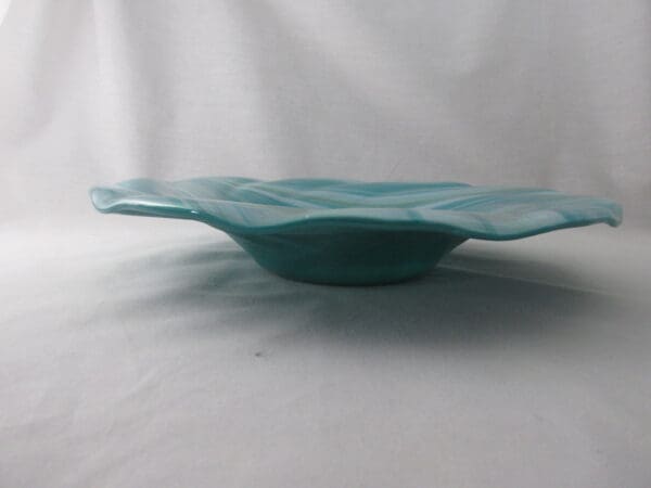 Peacock, White & Mint Swirl Bowl - Image 3