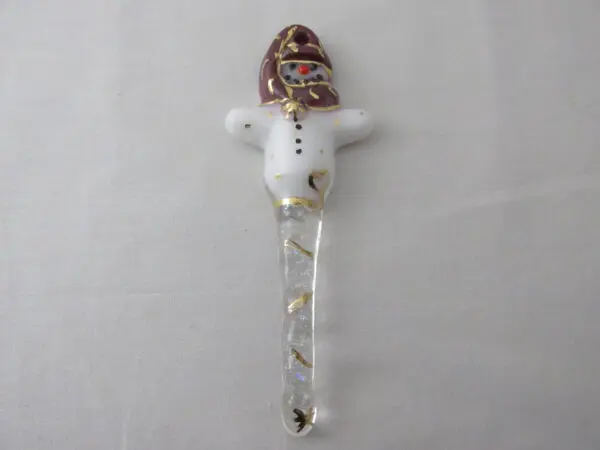 Small Snowman Ornament - Plum - Image 2