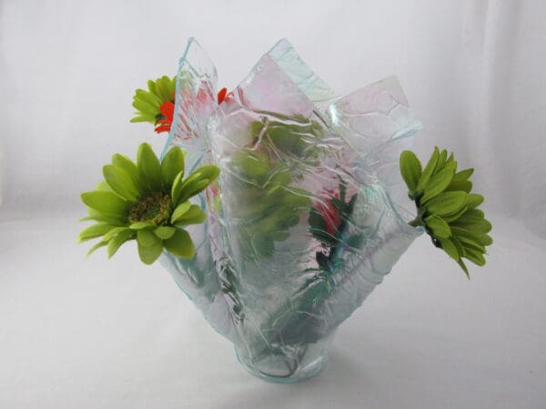 Krinkle, Iridized Centerpiece Vase - Image 2