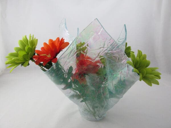 Krinkle, Iridized Centerpiece Vase - Image 5