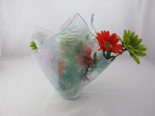 Krinkle, Iridized Centerpiece Vase - Image 4