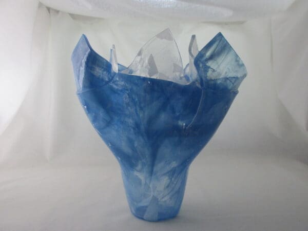 Egyptian Blue Wispy & Winter Collage Large Standard Vase - Image 5