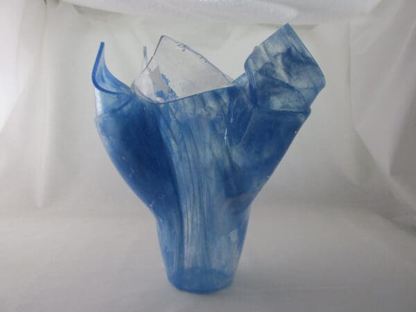 Egyptian Blue Wispy & Winter Collage Large Standard Vase - Image 3