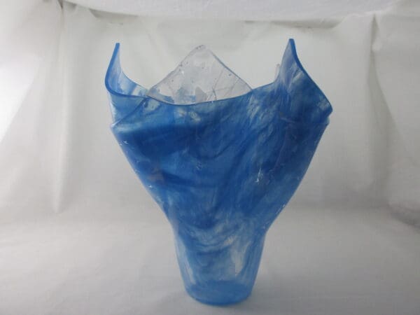 Egyptian Blue Wispy & Winter Collage Large Standard Vase - Image 2