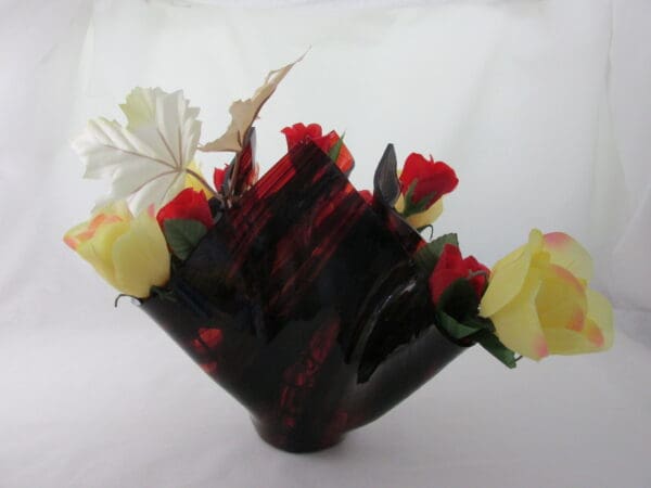 Burgundy Baroque Centerpiece Vase - Image 3