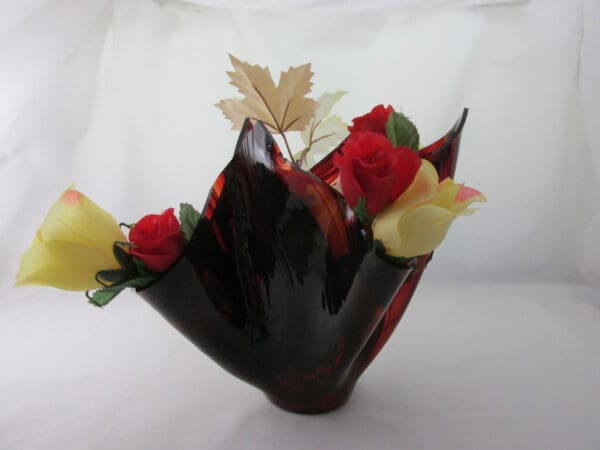 Burgundy Baroque Centerpiece Vase - Image 2