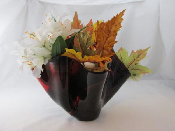 Burgundy Baroque Centerpiece Vase - Image 3