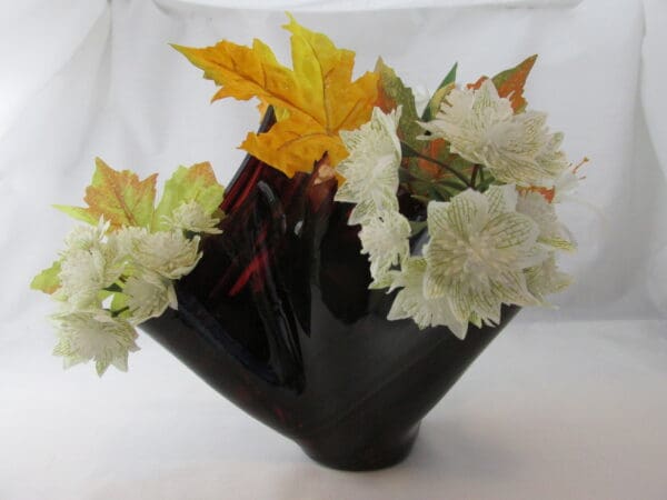 Burgundy Baroque Centerpiece Vase - Image 5