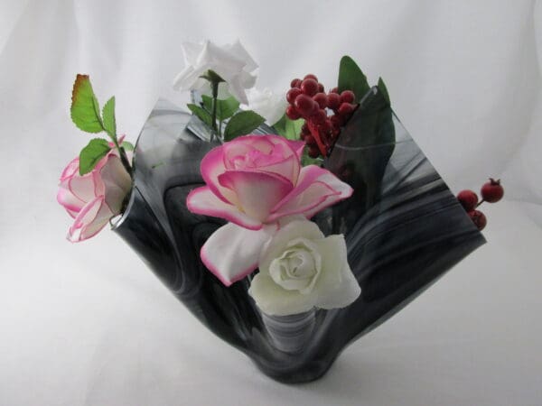 Black & White Baroque Centerpiece Vase - Image 2