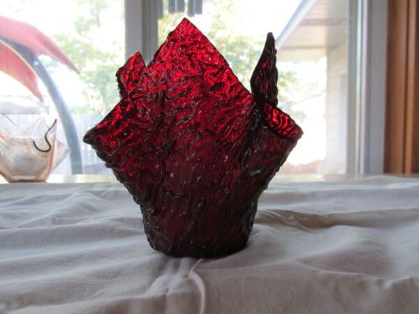 Red Granite Ripple Tall Votive Holder - Image 4