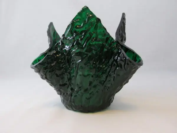 Emerald Green Granite Ripple Lotus Votive Holder - Image 3