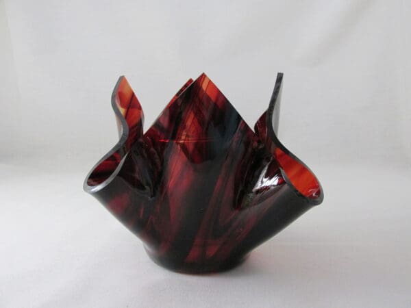 Burgundy Baroque Lotus Votive Holder - Image 4