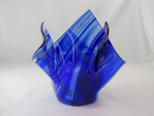 Cobalt Blue Baroque Lotus Votive Holder - Image 4