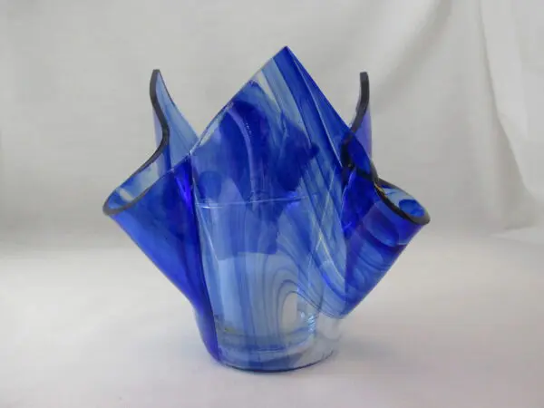 Cobalt Blue Baroque Tall Votive Holder - Image 3