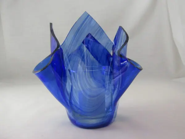 Cobalt Blue Baroque Tall Votive Holder - Image 2