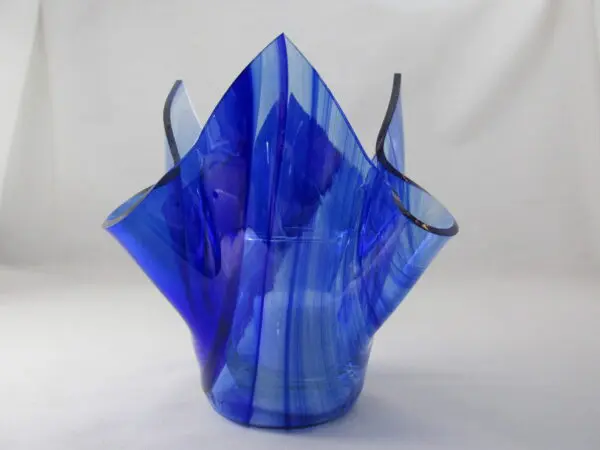 Cobalt Blue Baroque Tall Votive Holder - Image 3