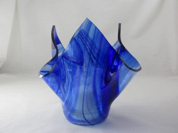 Cobalt Blue Baroque Tall Votive Holder - Image 3