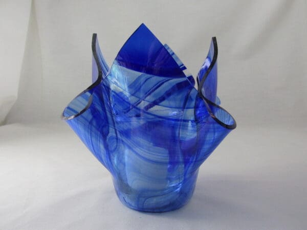 Cobalt Blue Baroque Tall Votive Holder - Image 2