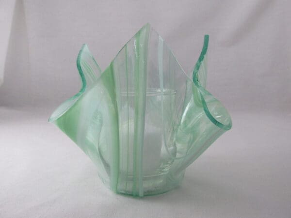 Dk Green & White Baroque Lotus Votive Holder - Image 4