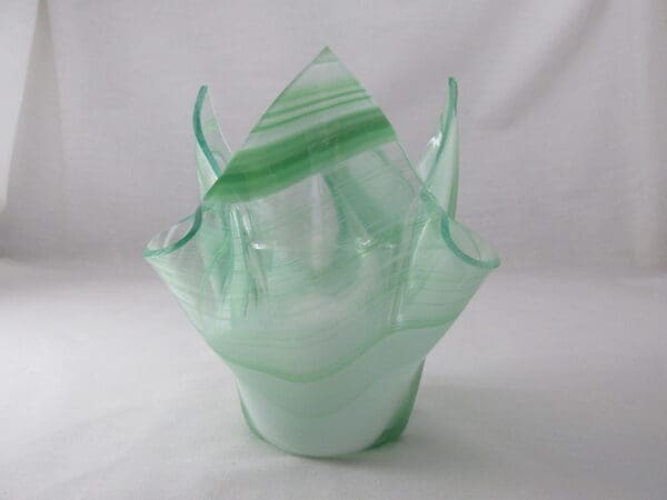 Dk Green & White Baroque Tall Votive Holder - Image 3