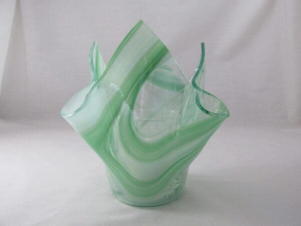 Dk Green & White Baroque Tall Votive Holder - Image 4