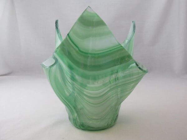 Dk Green & White Baroque Tall Votive Holder - Image 3