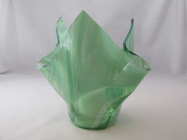 Dk Green & White Baroque Tall Votive Holder - Image 2