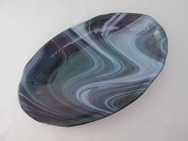 Phantom Galaxy, Iridized Oval Serving Dish