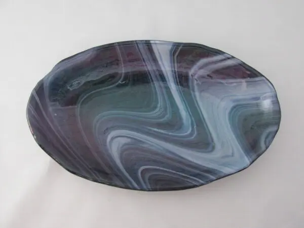 Phantom Galaxy, Iridized Oval Serving Dish - Image 3