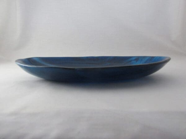 Copper Blue & White Streaky Oval Serving Dish - Image 3