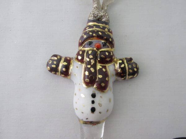 Large Snowman Ornament - Cranberry Pink - Image 2