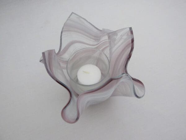 Pale Purple Baroque Tall Votive Holder - Image 3